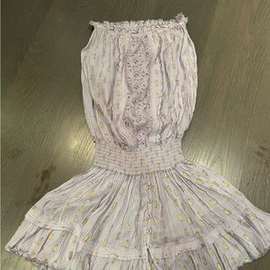 Sunday Saint Tropez strapless cotton embroidered dress